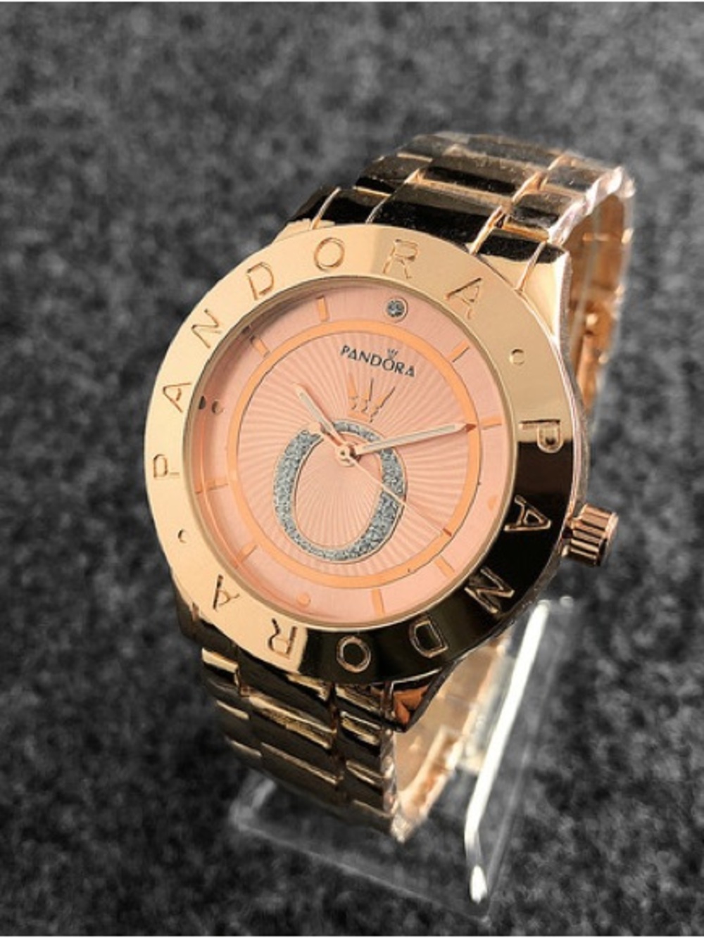 Pandora Rose Gold Pink Dial Bracelet Watch
